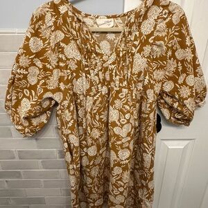 Universal Thread Brown and White Floral Dress